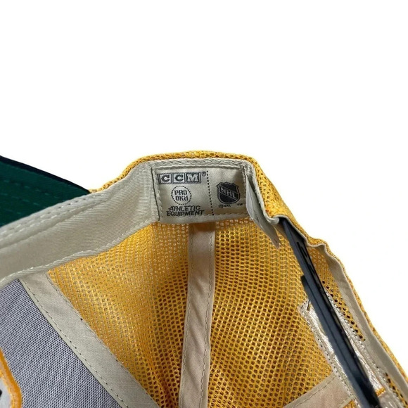 Boston Bruins NHL Hat Cap Snapback Trucker Hockey CCM Adjustable Black Yellow - Picture 4 of 5